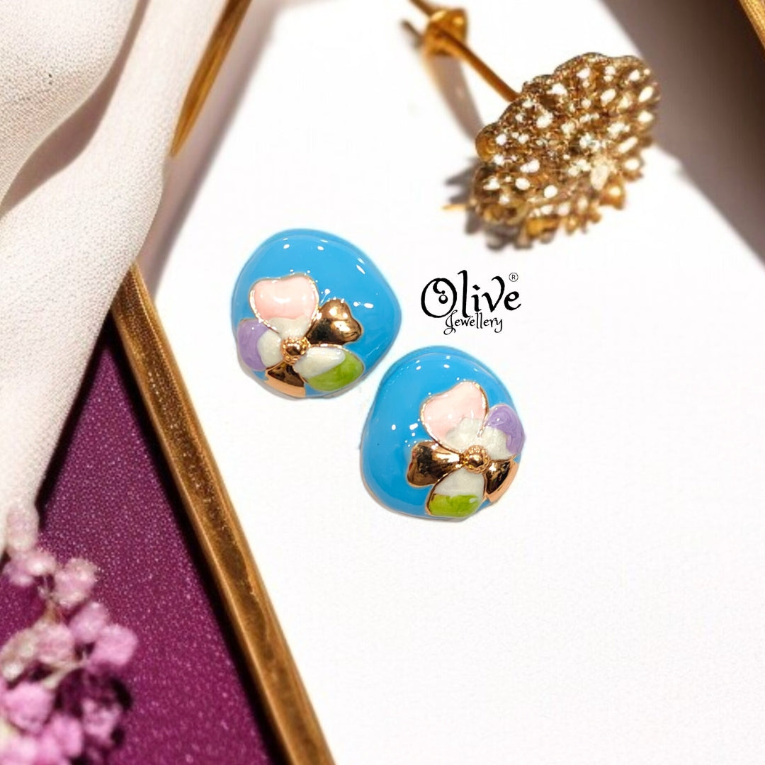 Enamel Earrings -346