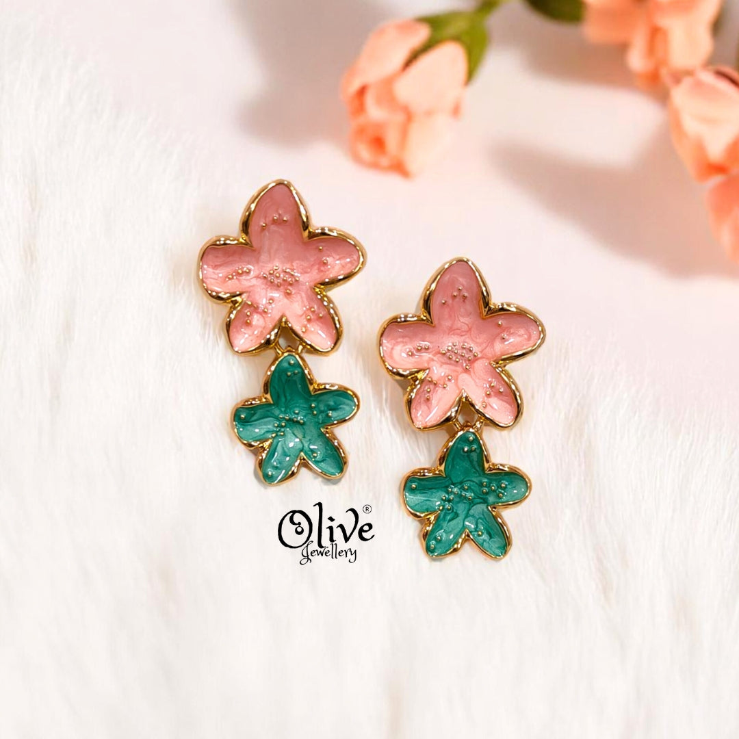 Enamel Earrings -347