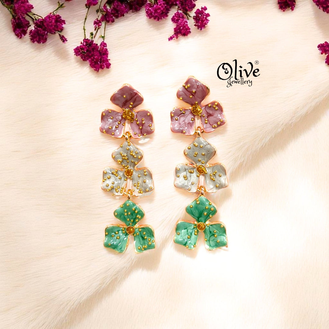 Enamel Earrings -369