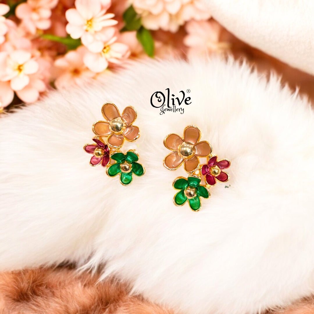 Enamel Earrings -371