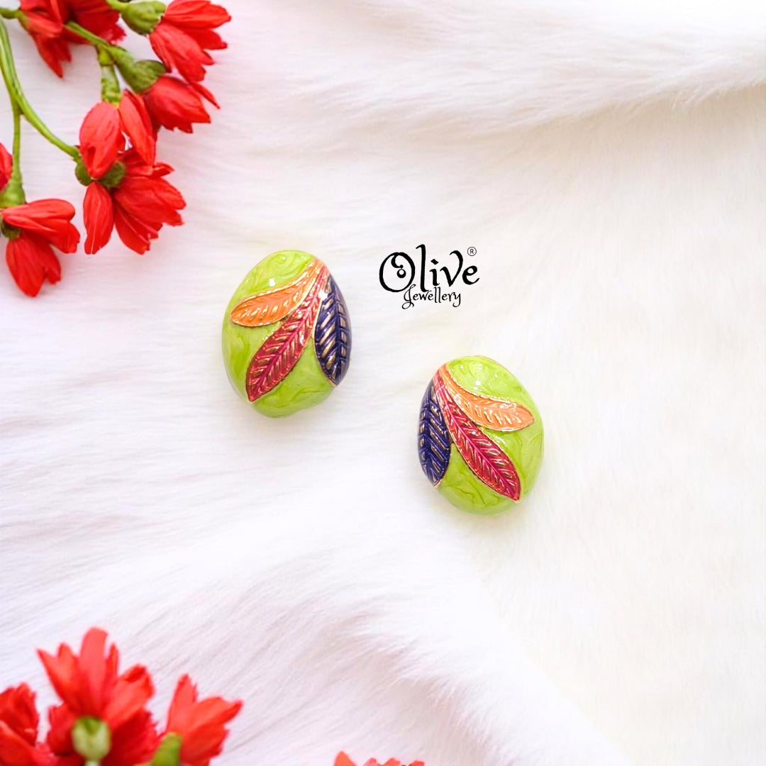 Enamel Earrings -381