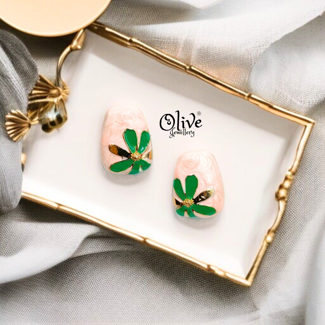 Enamel Earrings -396
