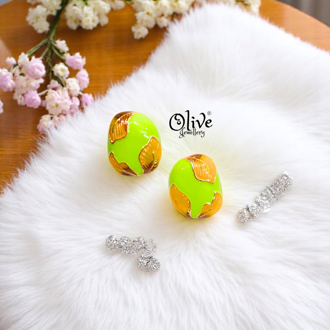 Enamel Earrings -397