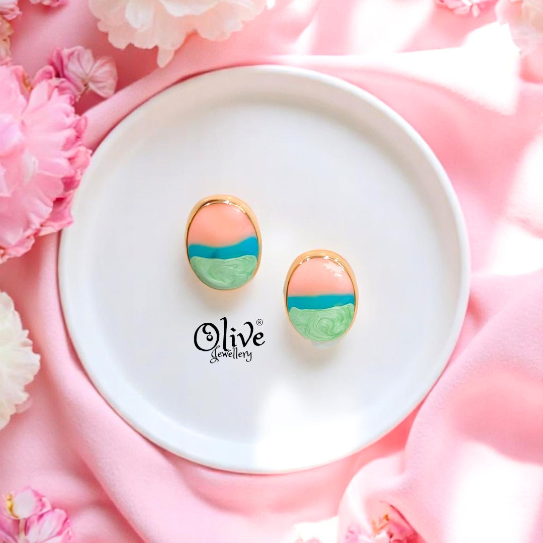 Enamel Earrings -406