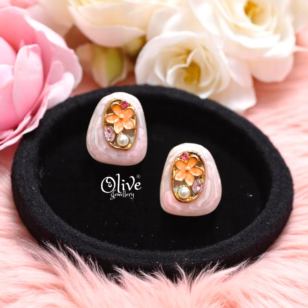 Enamel Earrings -490