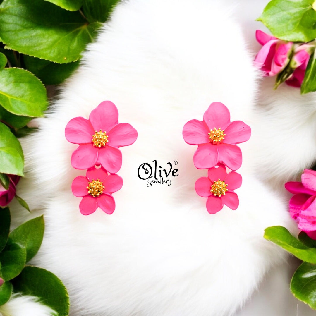 Enamel Earrings - 538