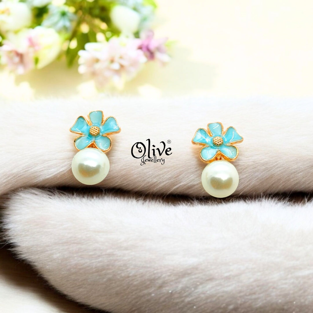 Enamel Earrings - 544