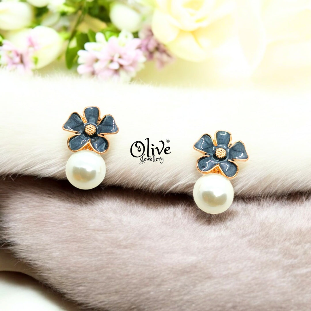 Enamel Earrings - 544