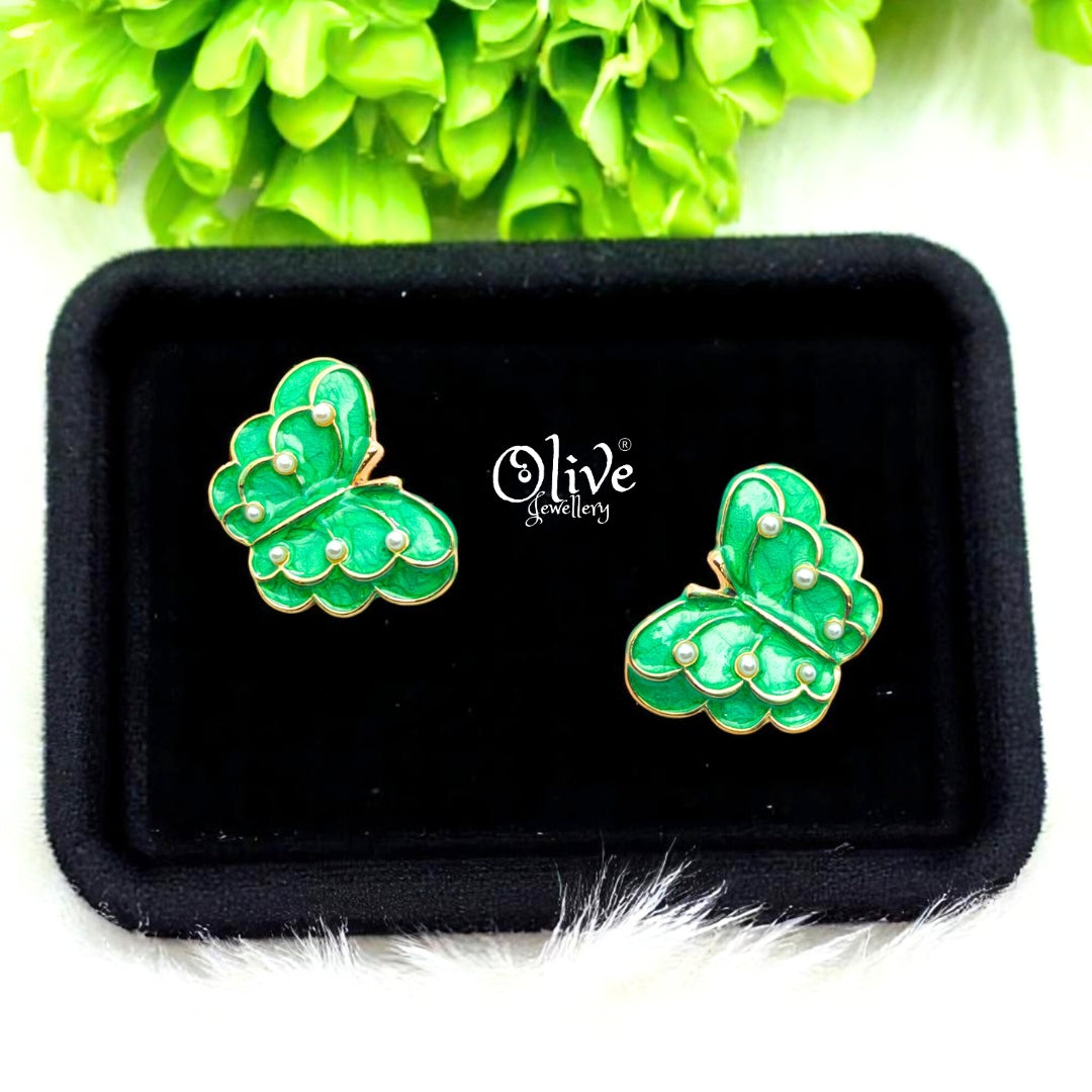 Enamel Earrings - 558