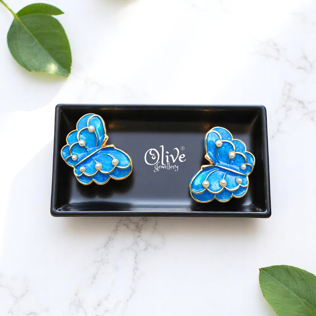 Enamel Earrings - 558