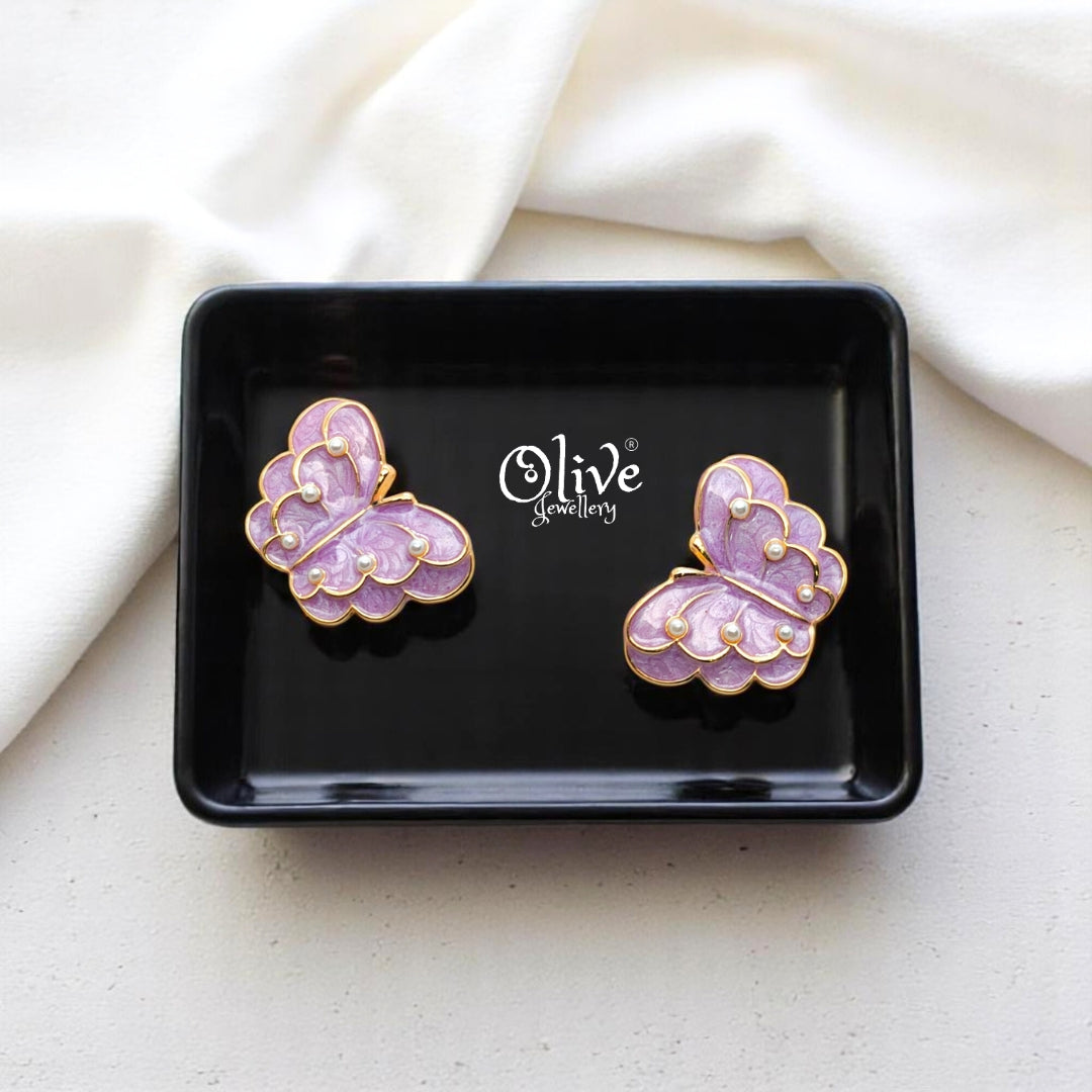 Enamel Earrings - 558