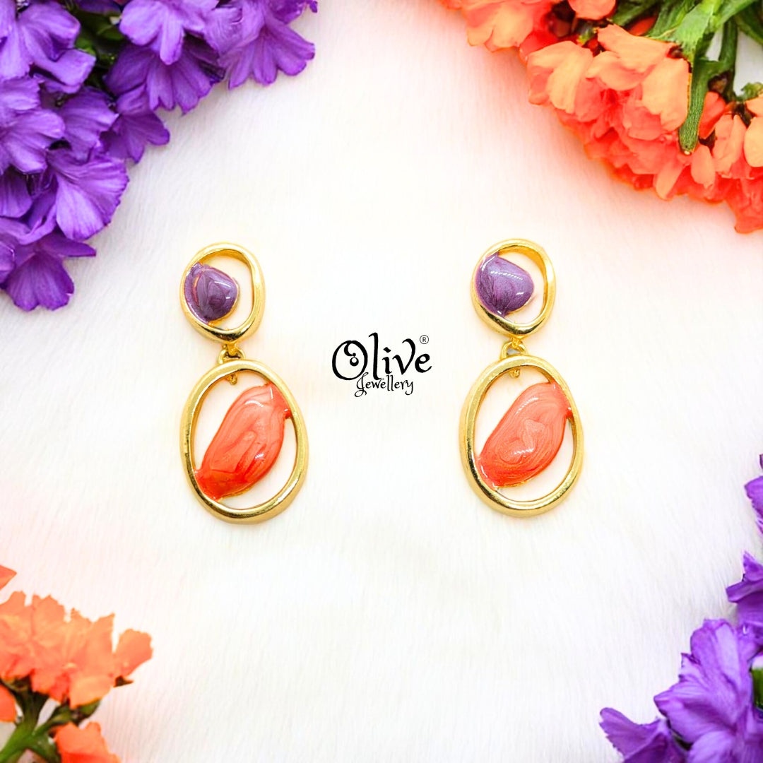 Enamel Earrings -439