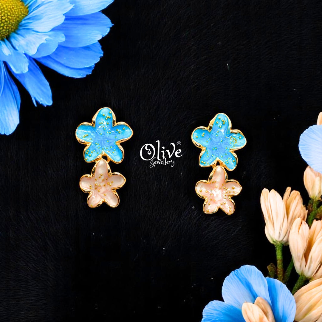 Enamel Earrings - 586