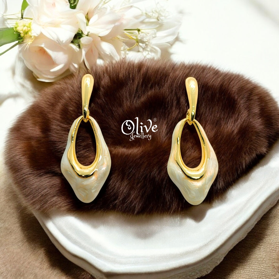 Enamel Earrings - 605