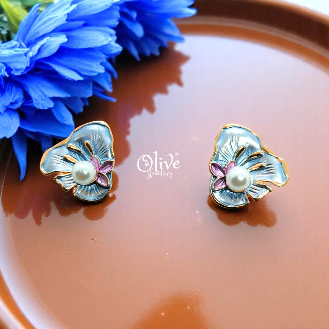 Enamel Earrings - 610