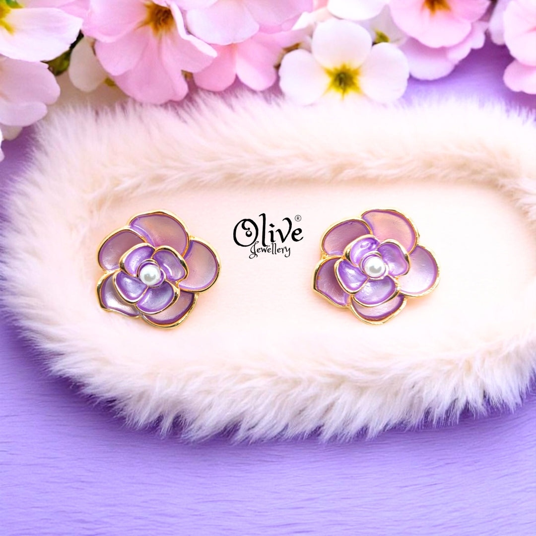 Enamel Earrings - 622