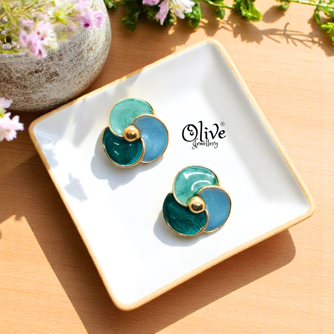 Enamel Earrings - 628