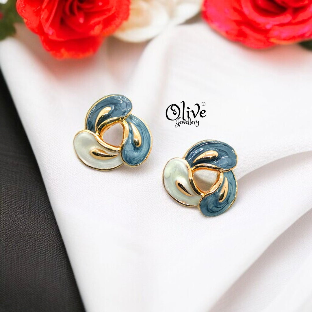 Enamel Earrings - 636