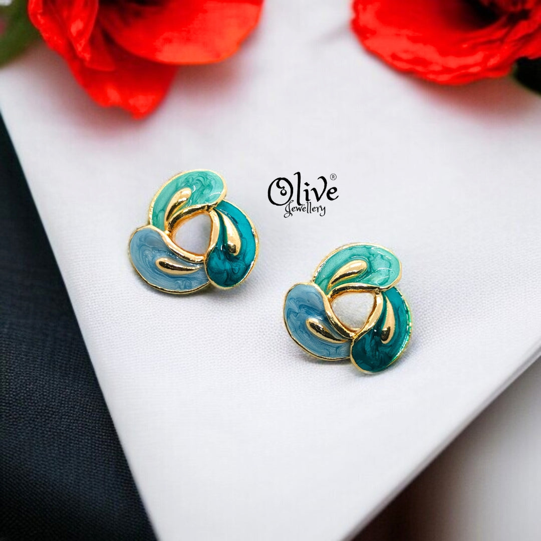 Enamel Earrings - 636