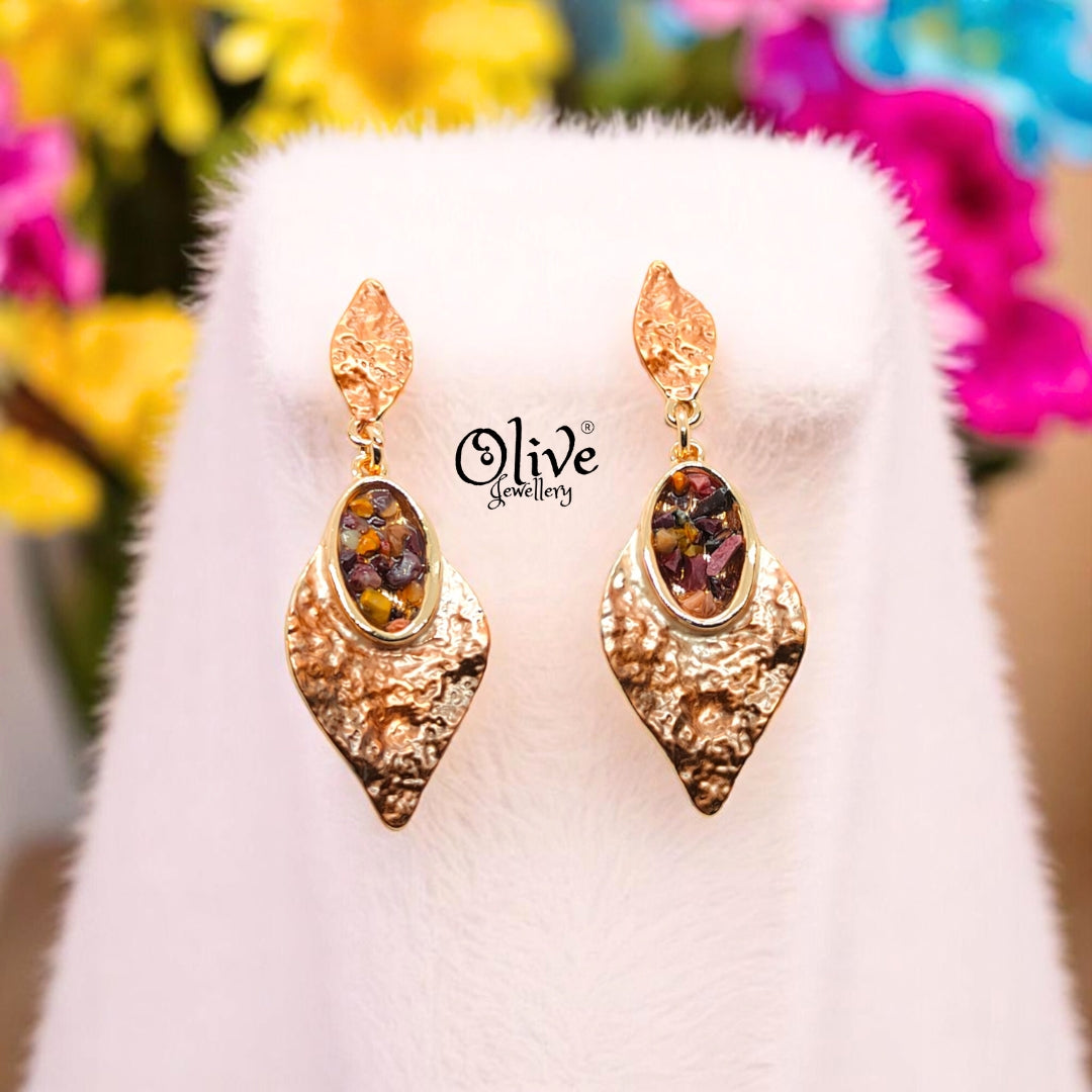 Enamel Earrings - 669