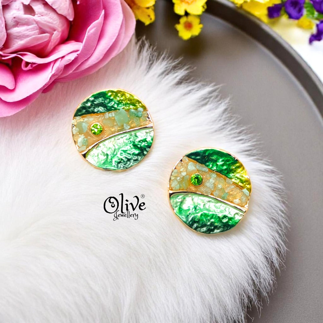 Enamel Earrings - 672