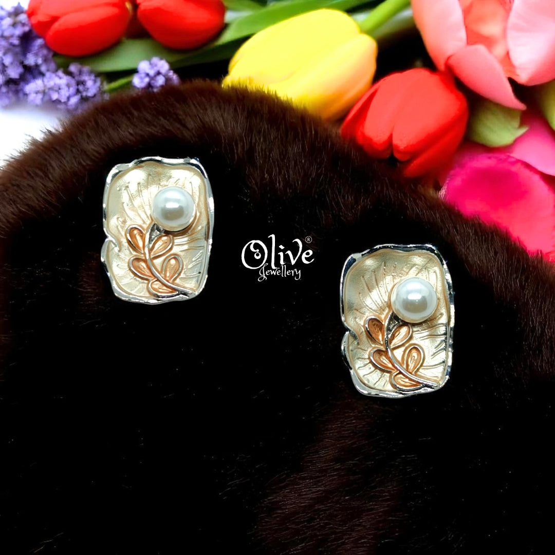 Enamel Earrings - 687