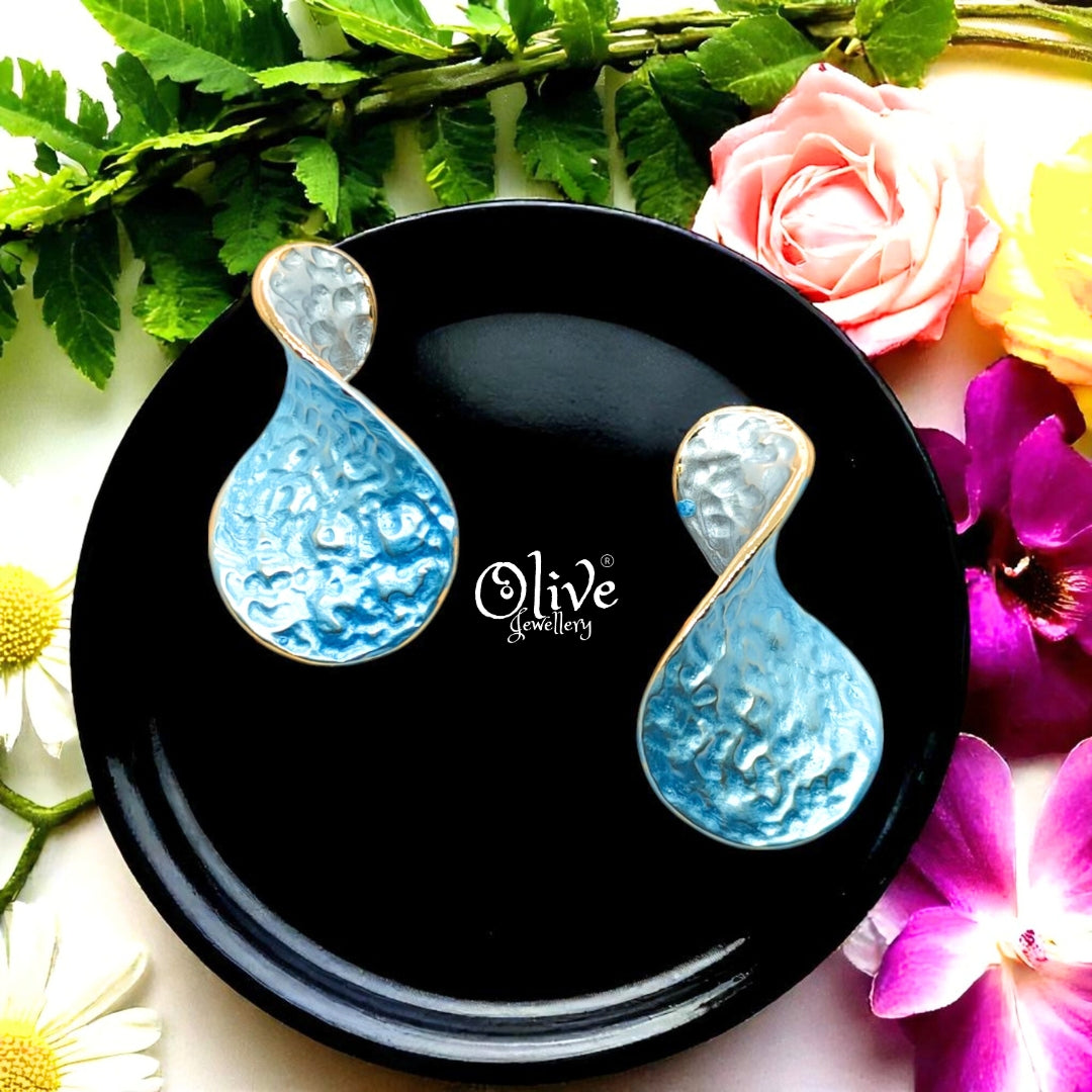 Enamel Earrings - 691