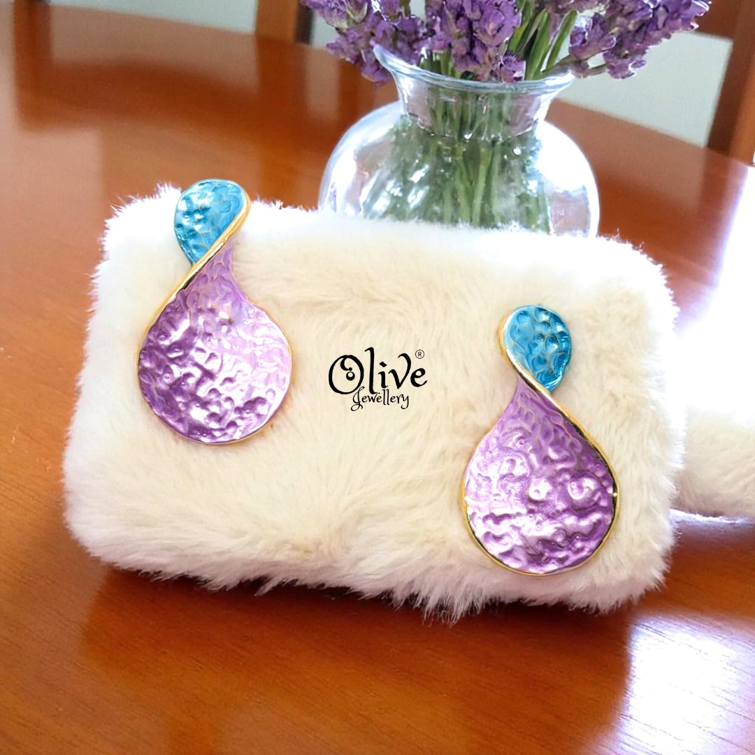 Enamel Earrings - 691