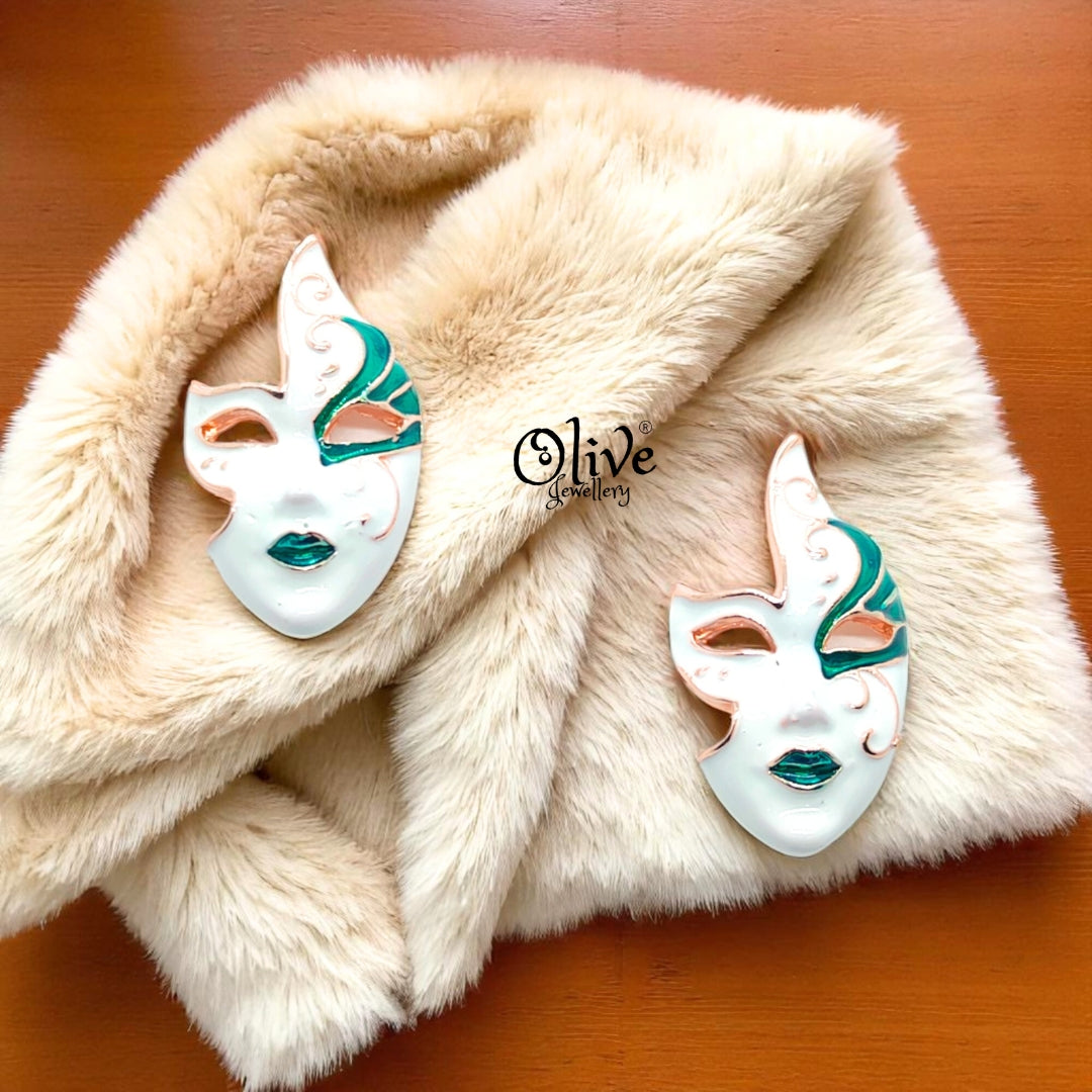 Enamel Earrings - 699 - Rose Gold Shade