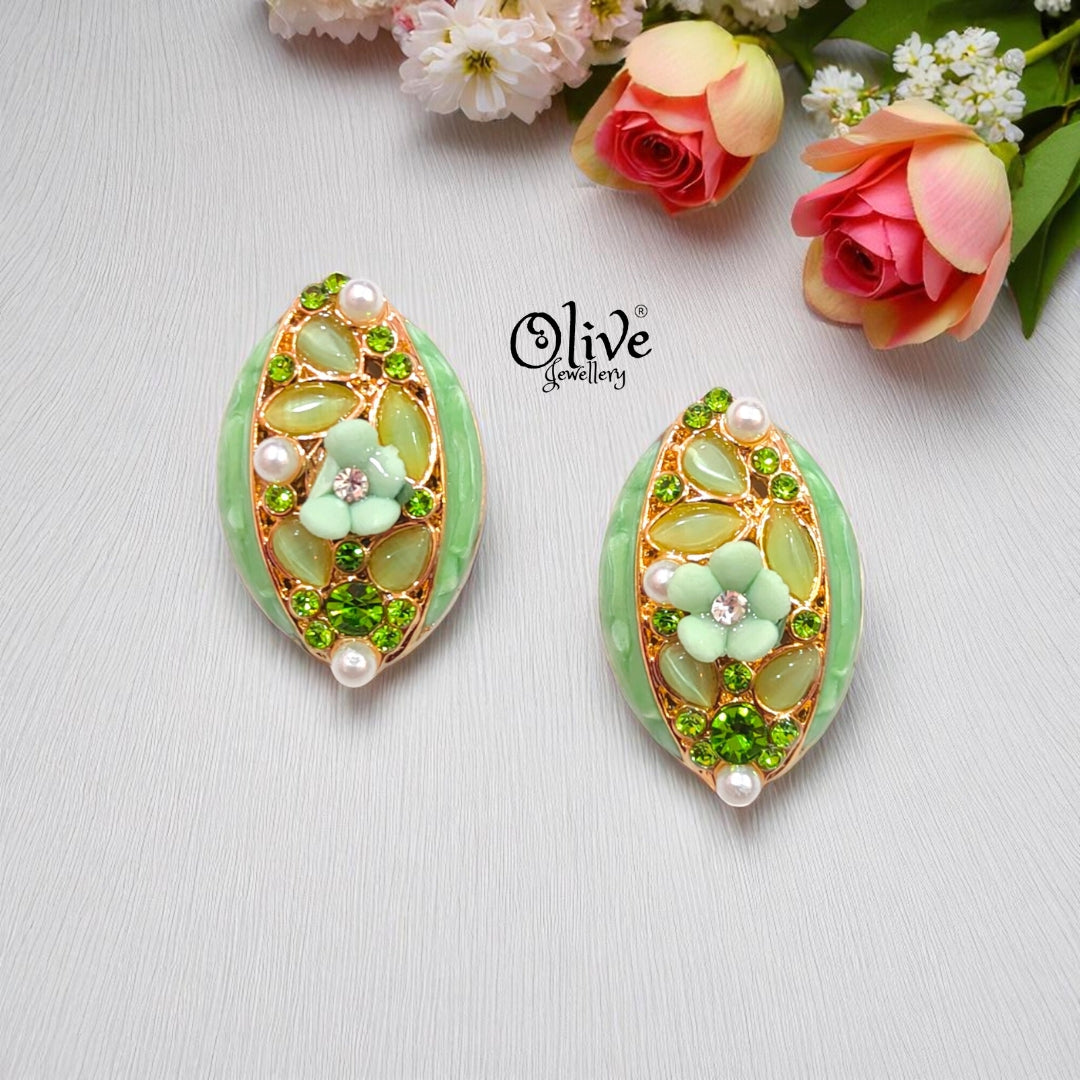 Enamel Earrings - 722
