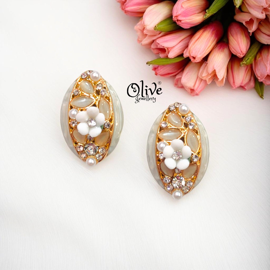 Enamel Earrings - 722