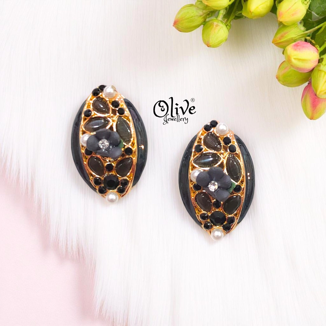 Enamel Earrings - 722