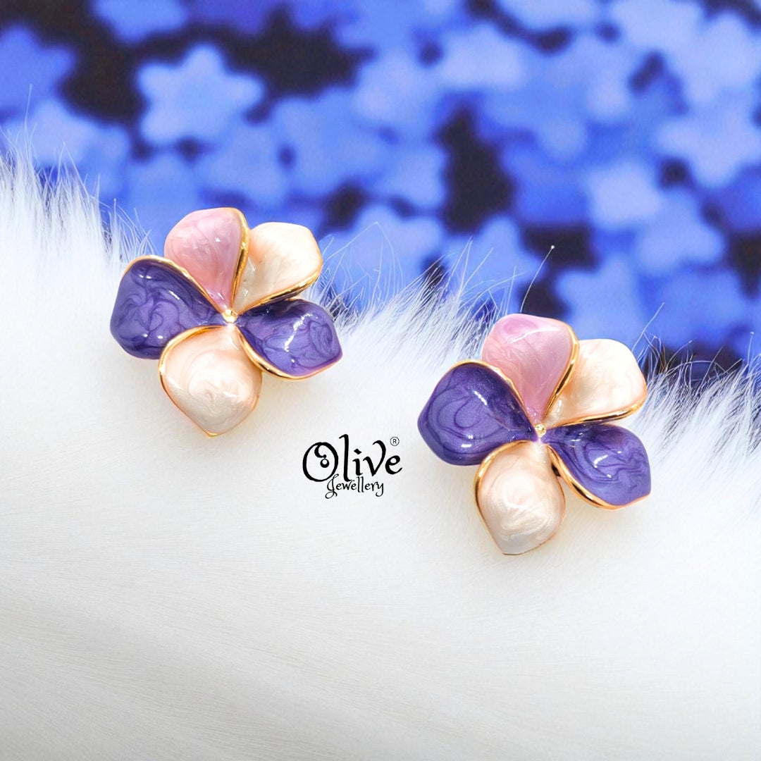 Enamel Earrings - 733