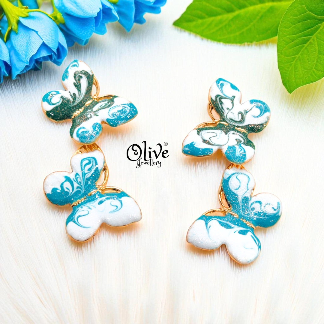 Enamel Earrings - 737