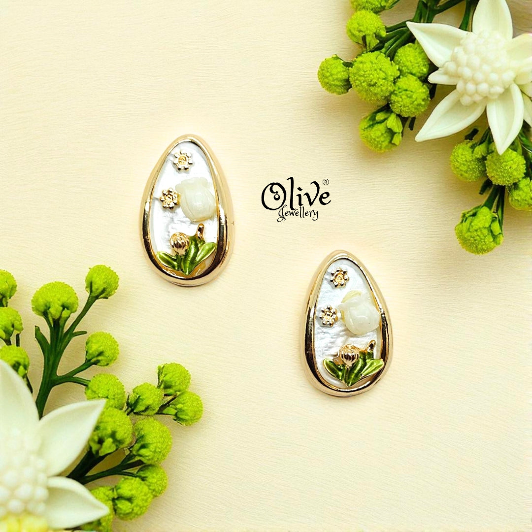 Enamel Earrings - 276