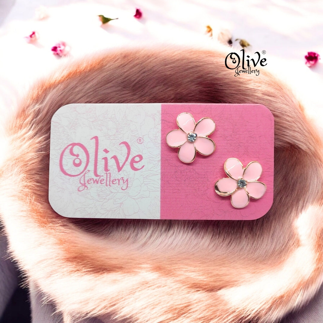 Enamel Earrings - 843