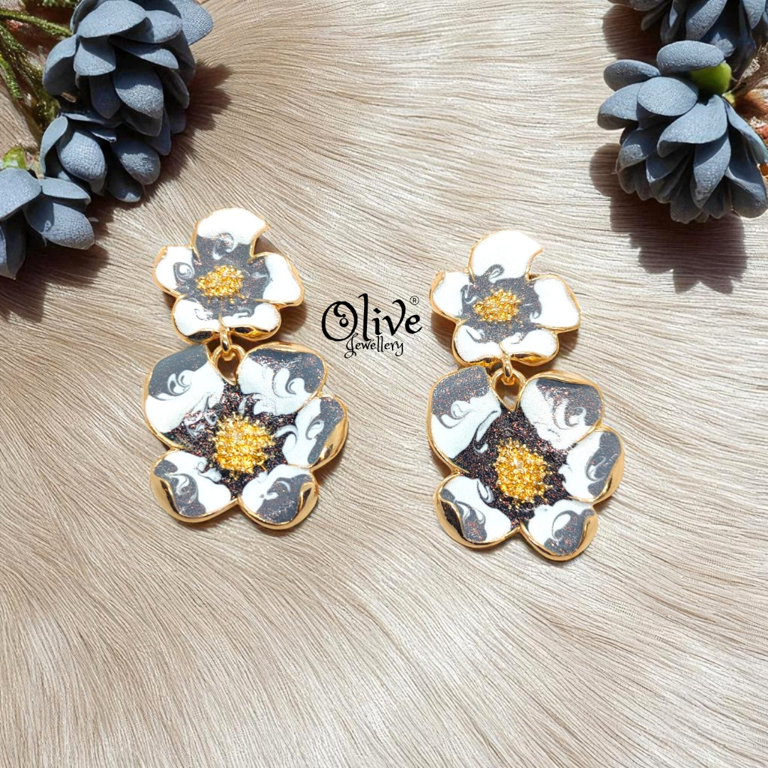 Enamel Earrings - 896