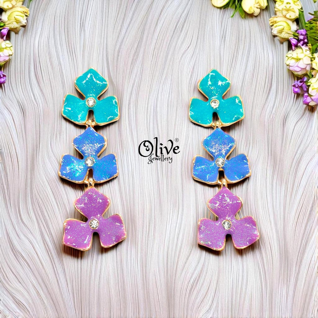 Enamel Earrings - 900