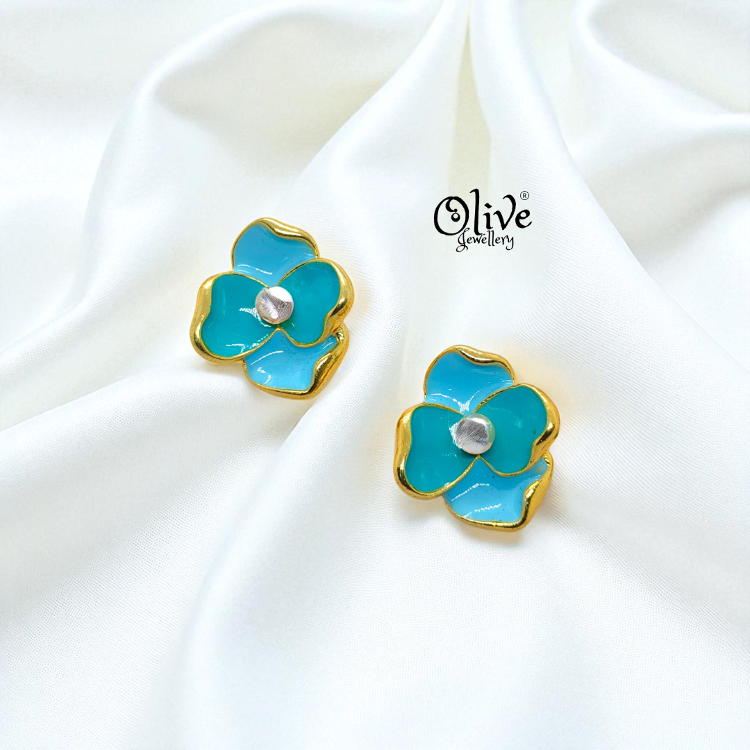 Enamel Earrings - 931