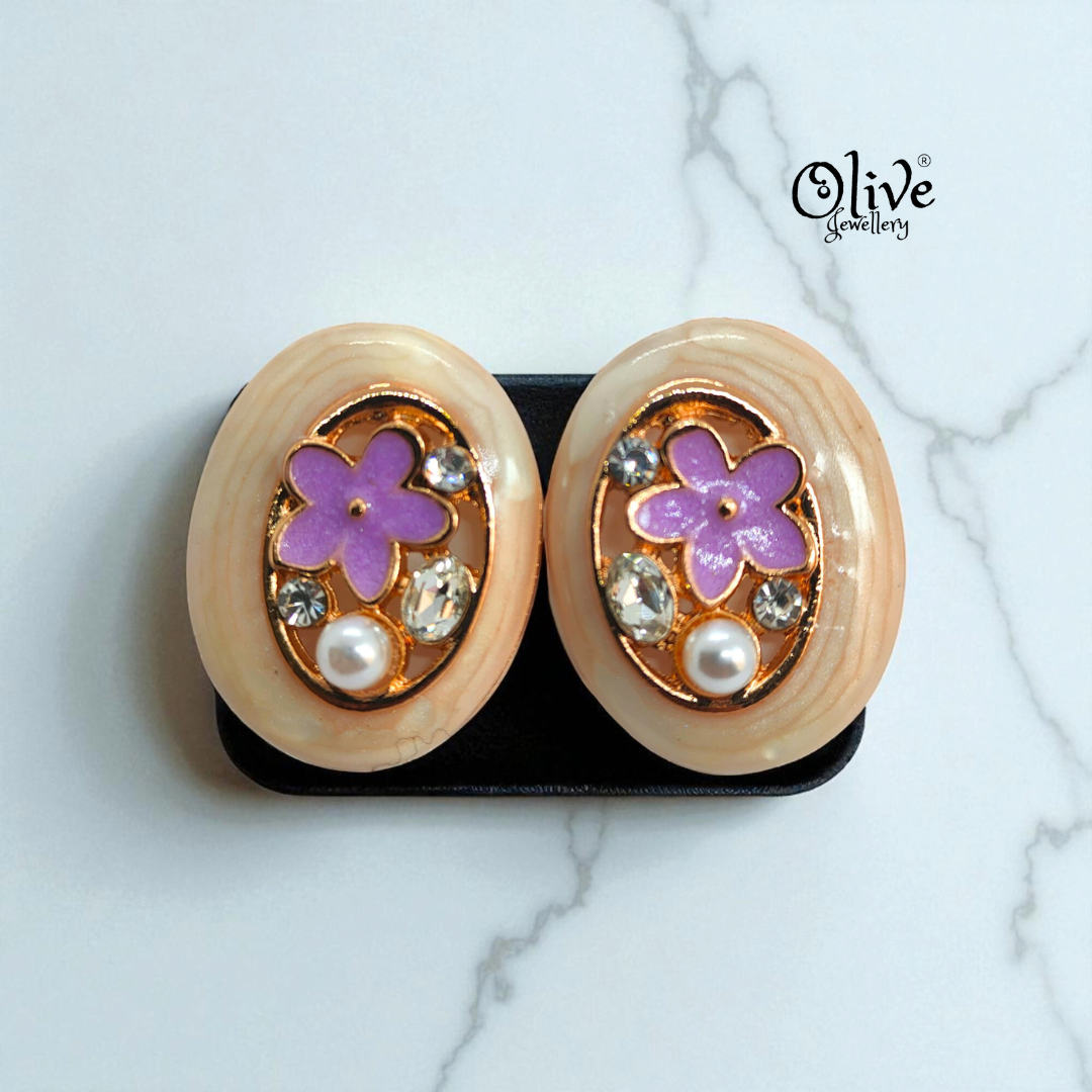 Enamel Earrings - 942