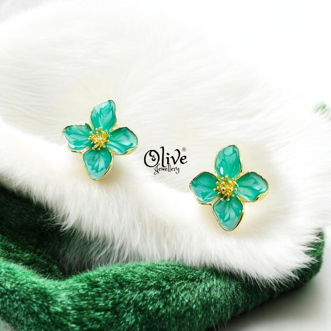 Enamel Earrings - 959