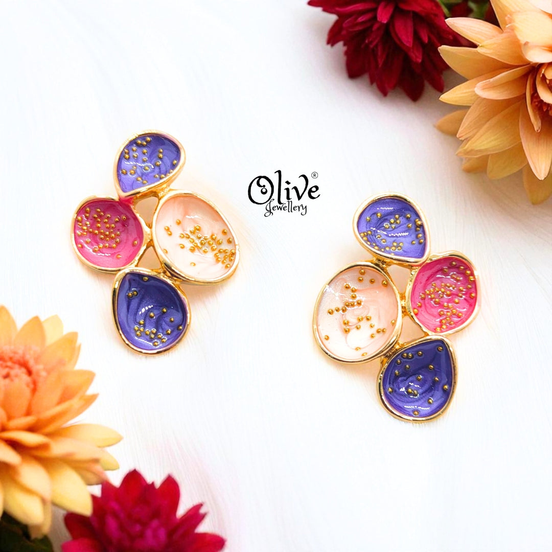 Enamel Earrings-966