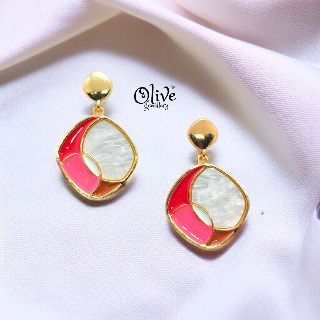 Enamel Earrings-972