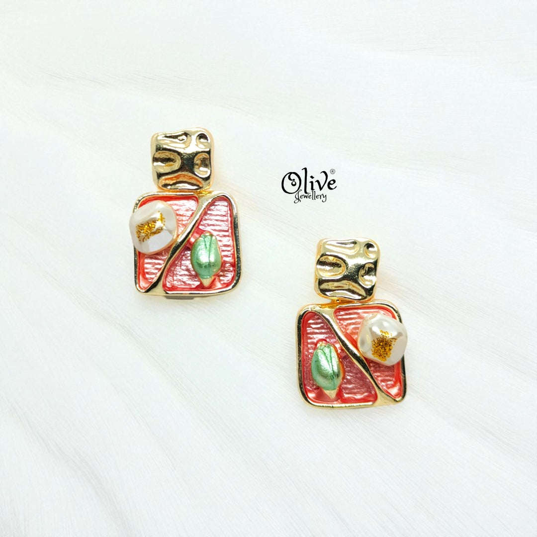 Enamel Earrings-994