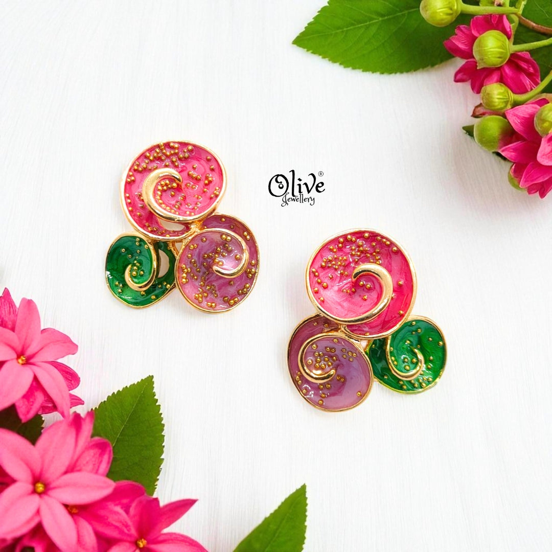 Enamel Earrings-1026