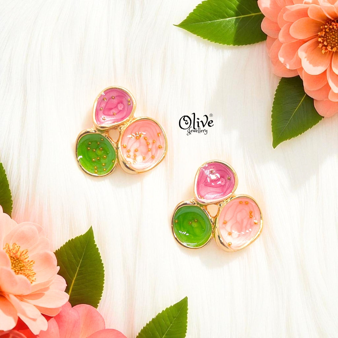 Enamel Earrings -496