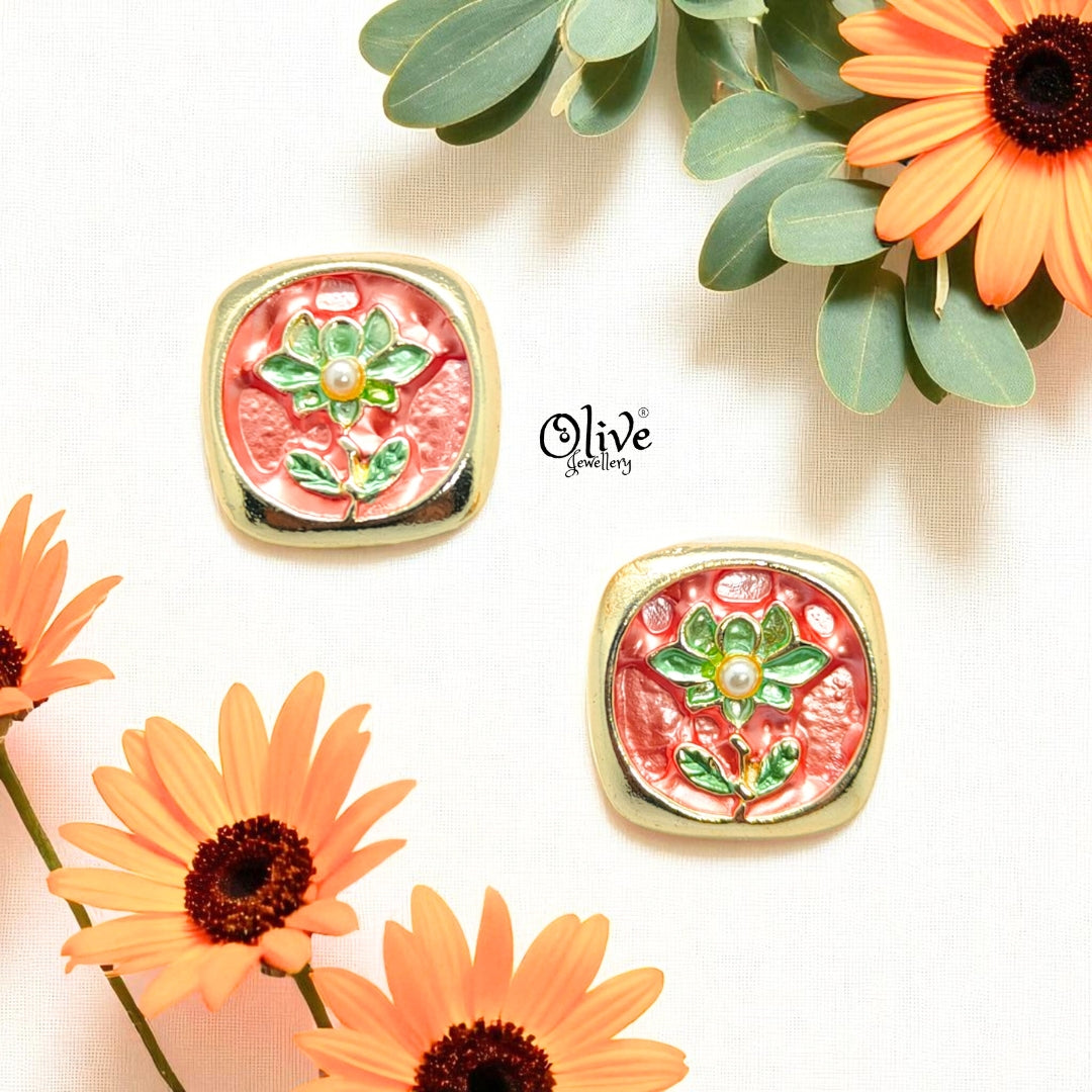 Enamel Earrings-1098