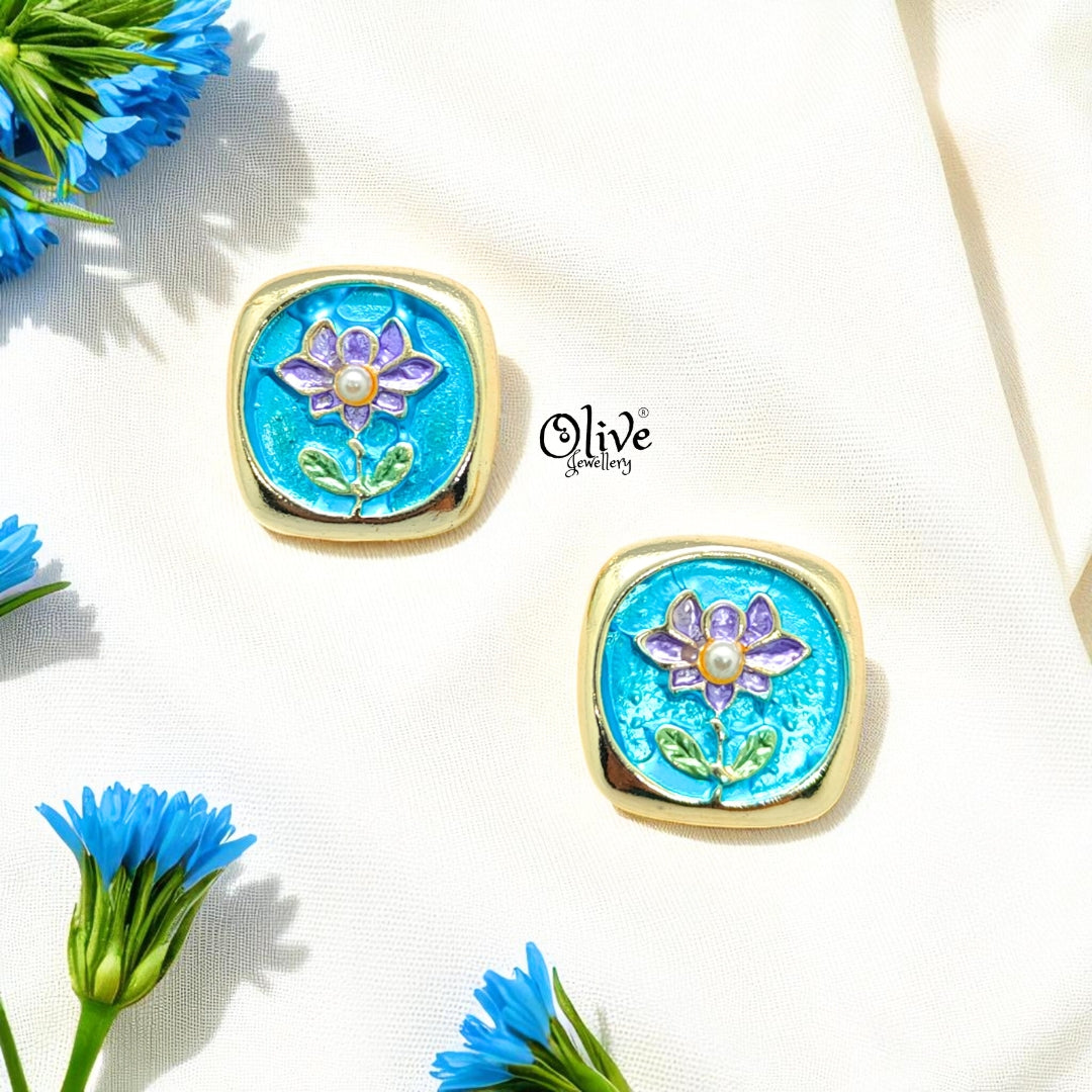 Enamel Earrings-1098