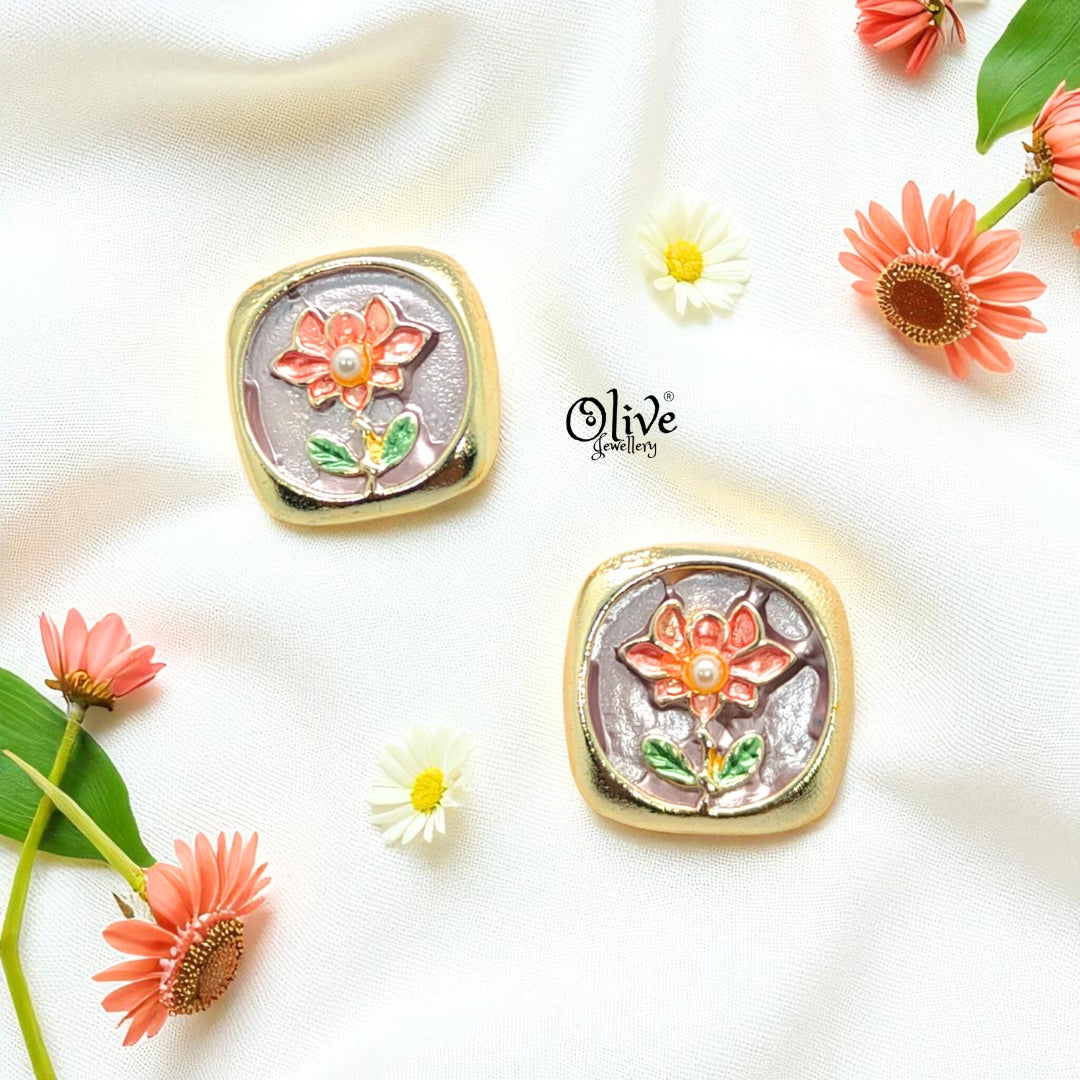 Enamel Earrings-1098