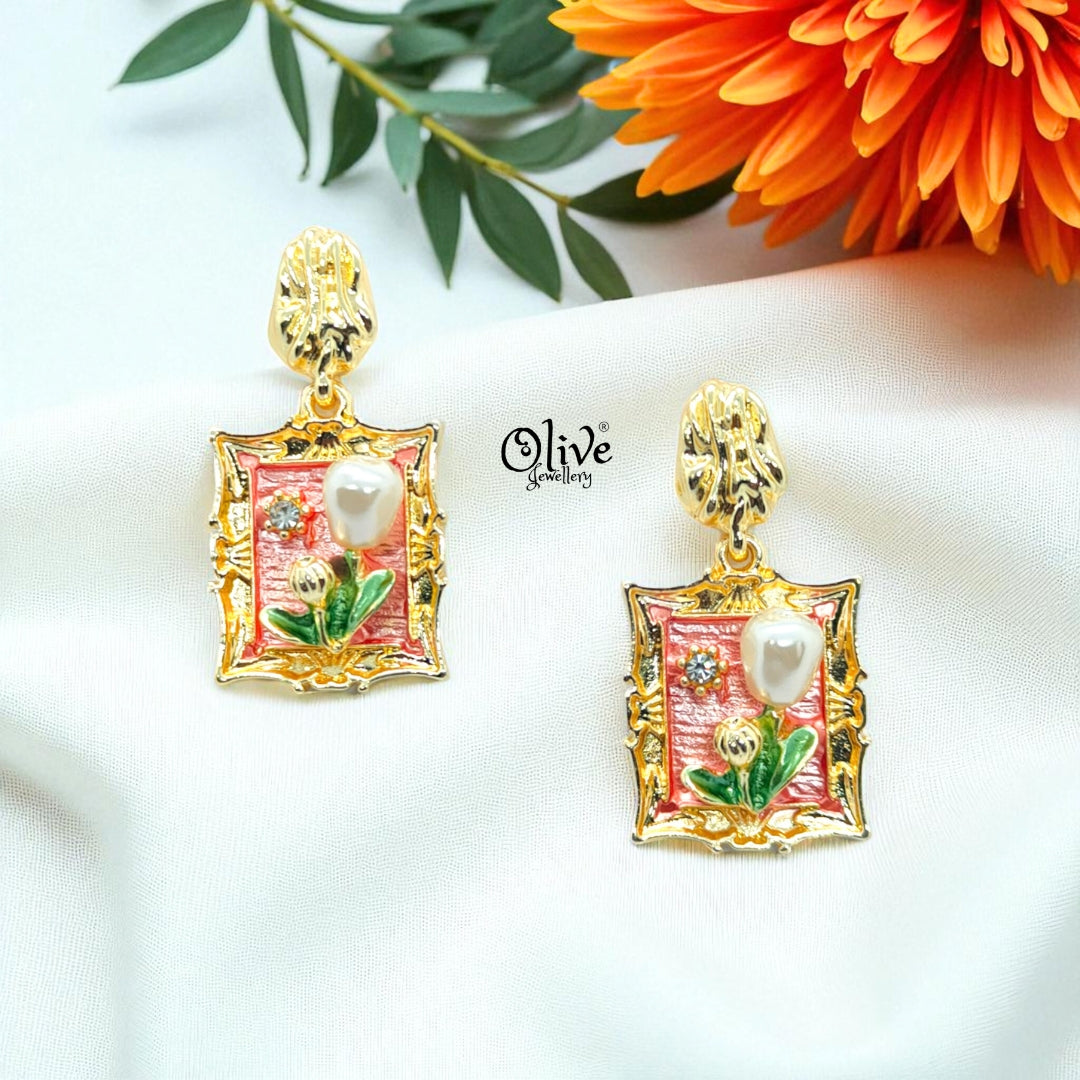 Enamel Earrings-1108